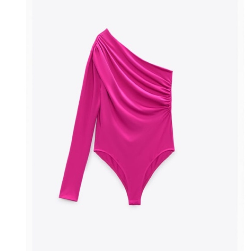 Zara bodysuit with asymmetric neckline